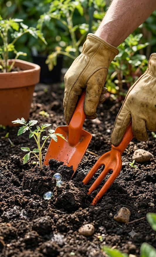 Garden Hand Hoe Tranceplanter fork PPCP