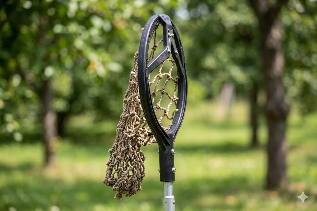 net with fruit plucker